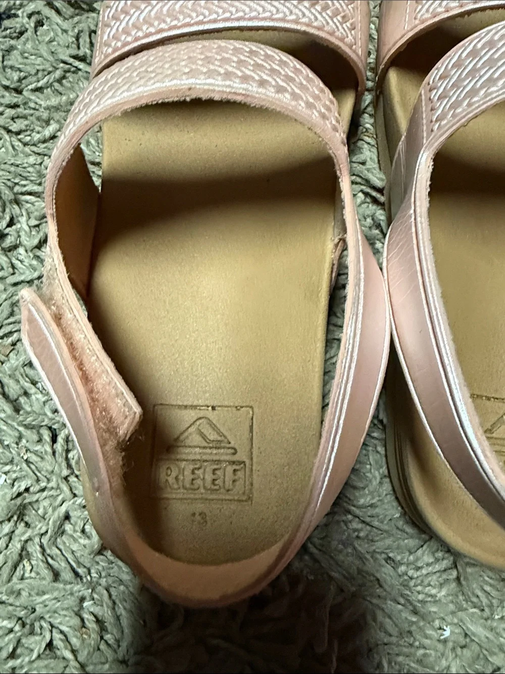 Reef Girls Metallic Pink Double-Strap Slingback Sandals