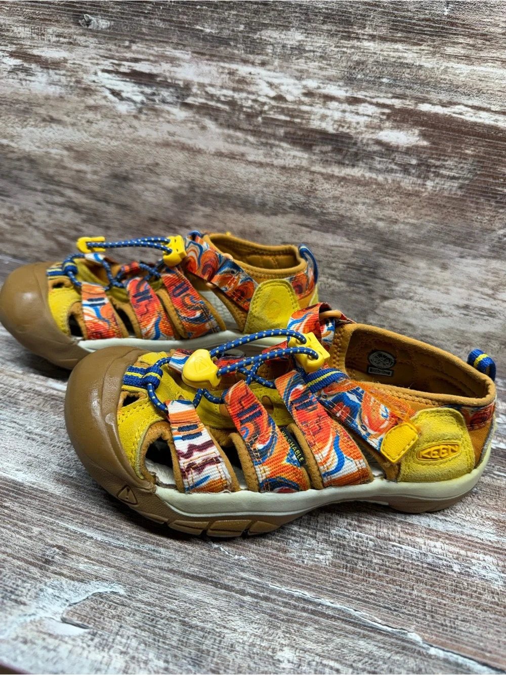 Keen Youth Newport H2 Sandals Swirl Trail Water Boys Shoes Sz 1