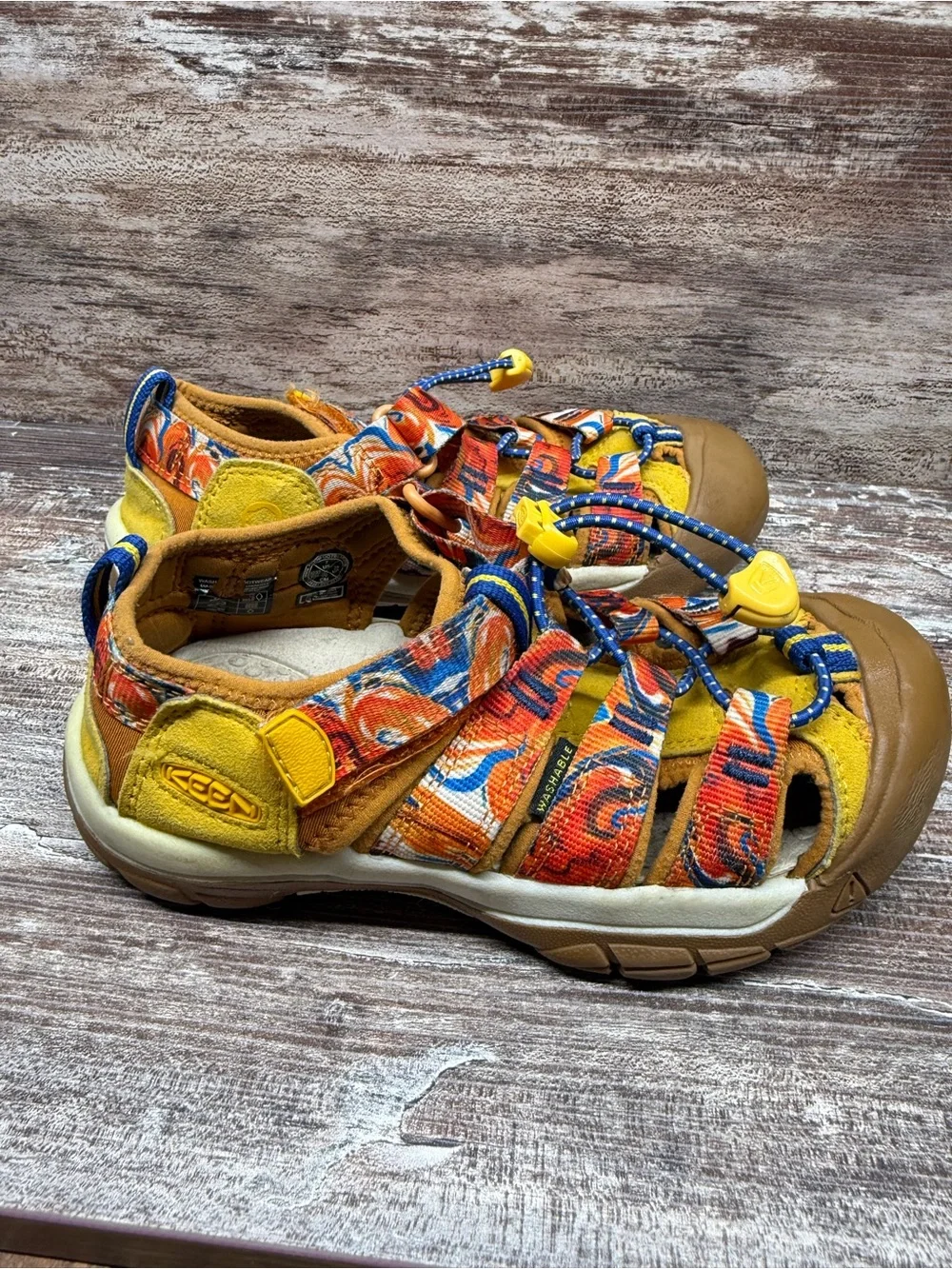 Keen Youth Newport H2 Sandals Swirl Trail Water Boys Shoes Sz 1