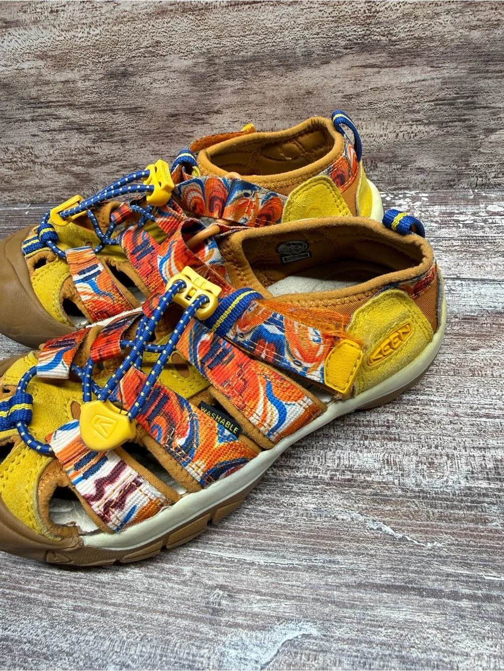 Keen Youth Newport H2 Sandals Swirl Trail Water Boys Shoes Sz 1