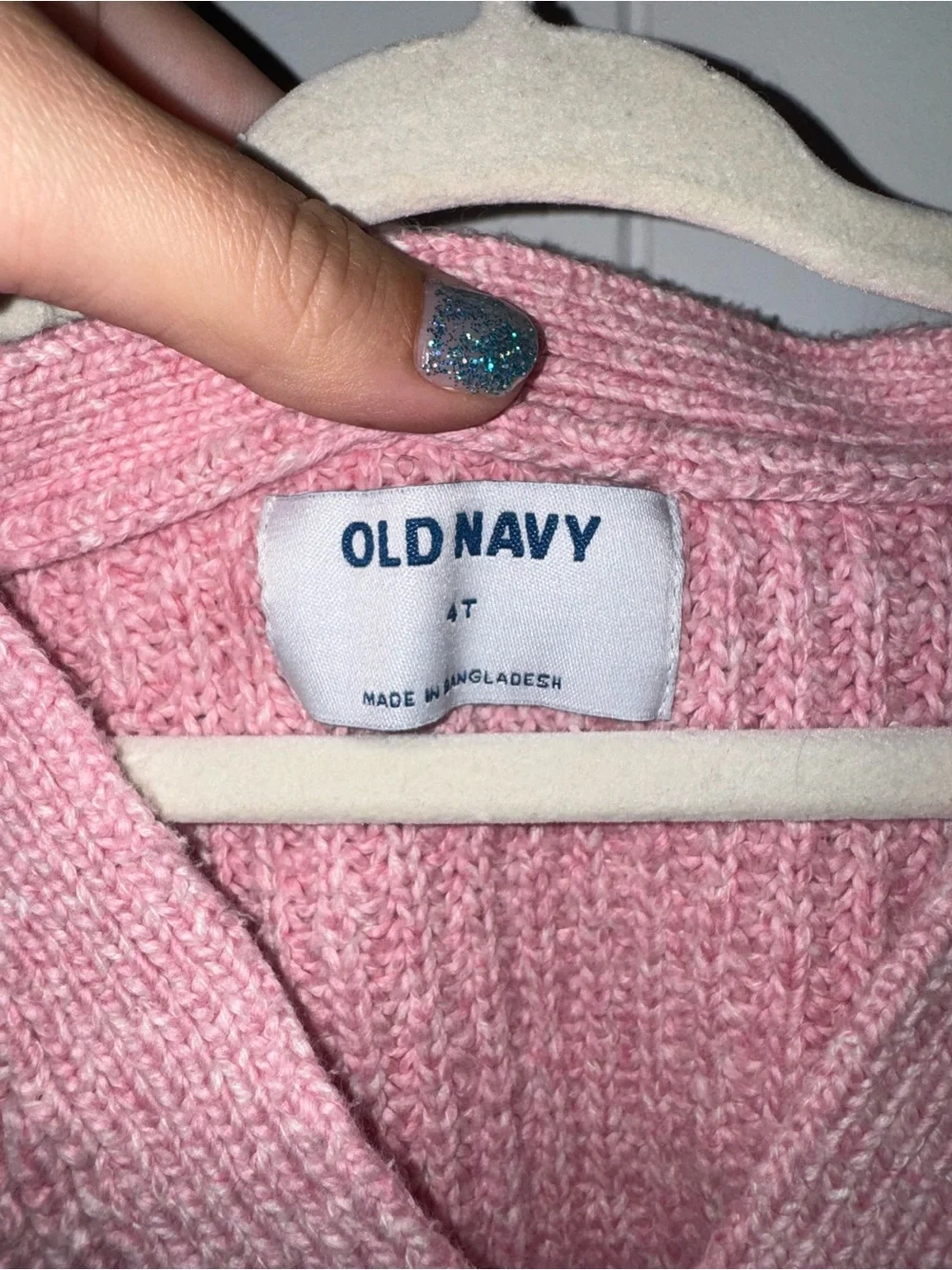 Old Navy Pink Chunky Knit Button-Front Cardigan