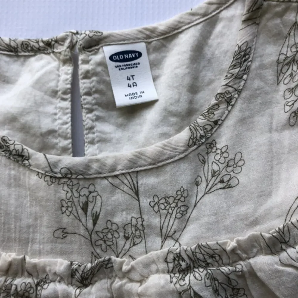 Old Navy Natural Wildflower Print Dress Size 4