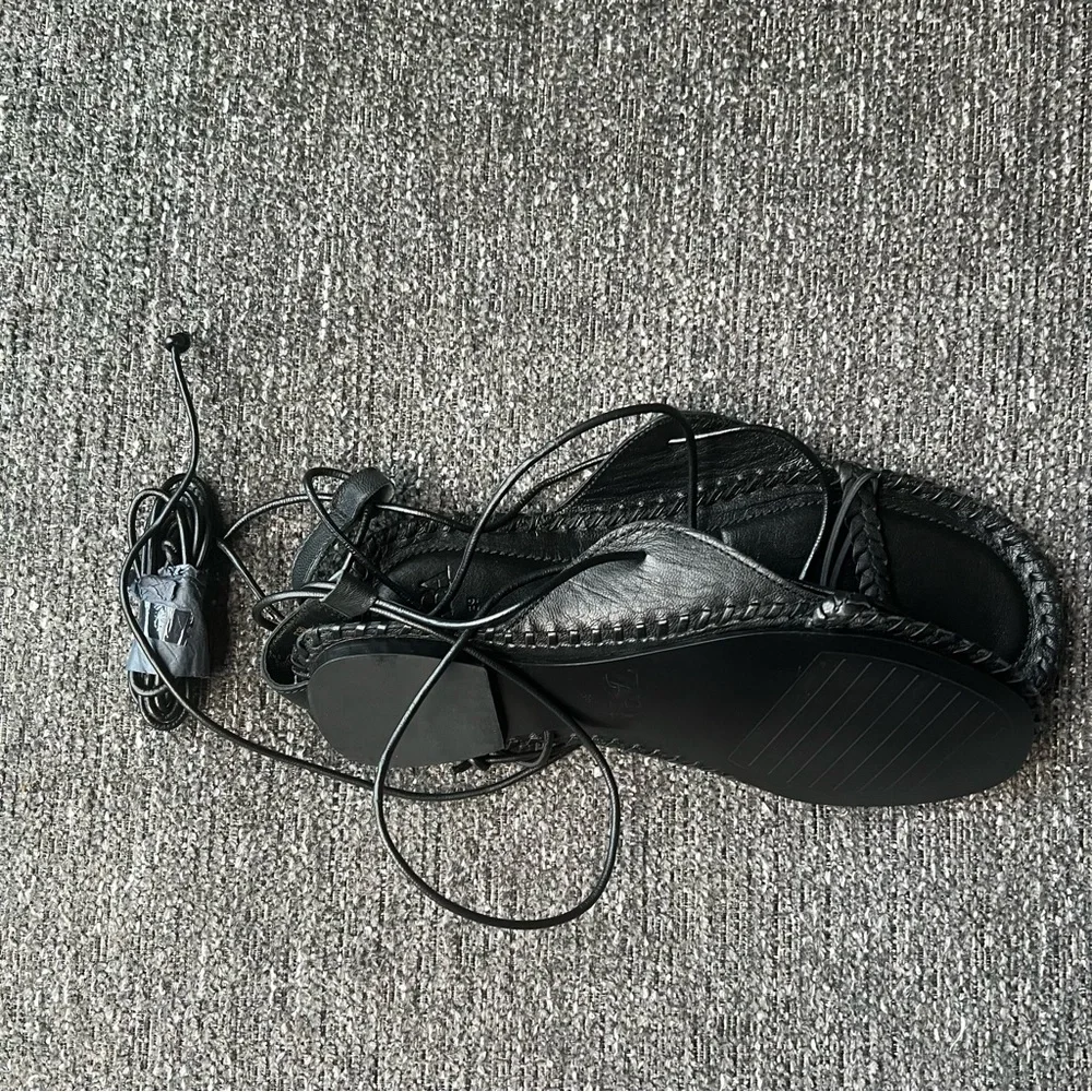 Zara Black Spiral Strap Sandals.  #30