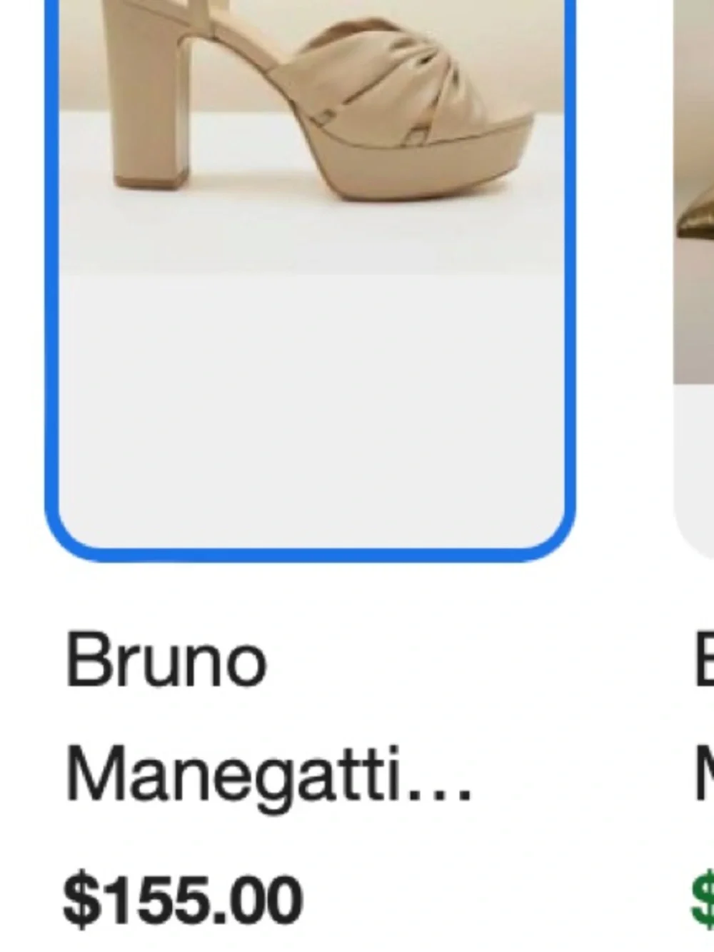 Bruno M Tan Knot front Platform ankle buckle and block heel Sandals