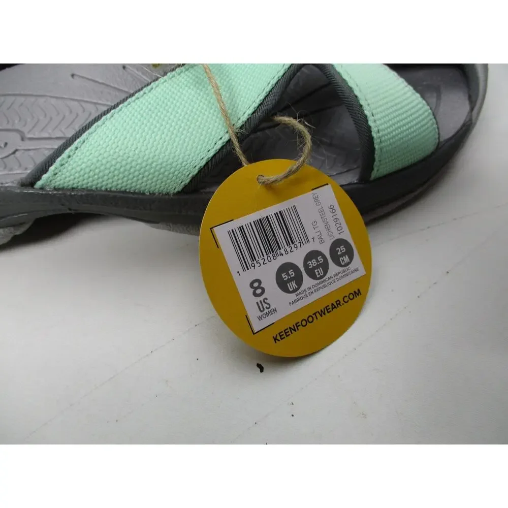 Keen Bali Slides Sandals Flip Flops Toe Guard Womens Sz 8 Lichen Green Gray