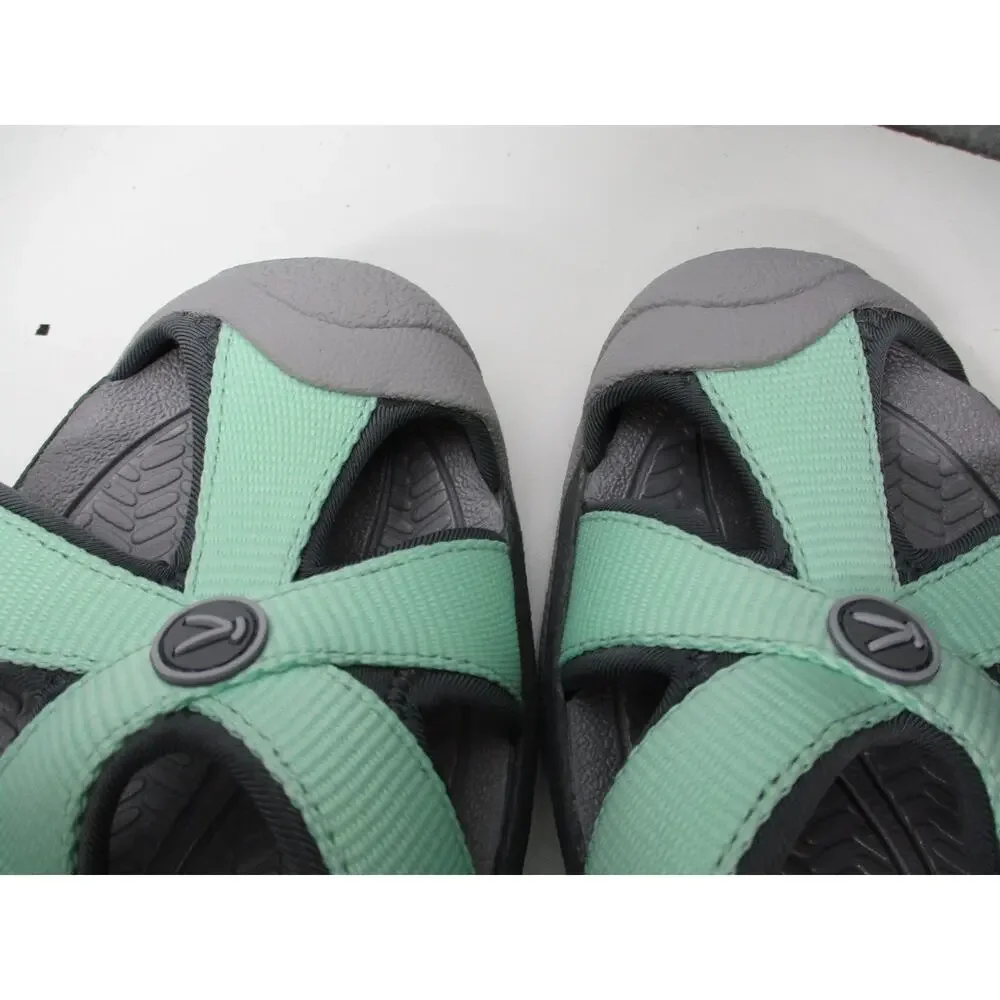 Keen Bali Slides Sandals Flip Flops Toe Guard Womens Sz 8 Lichen Green Gray