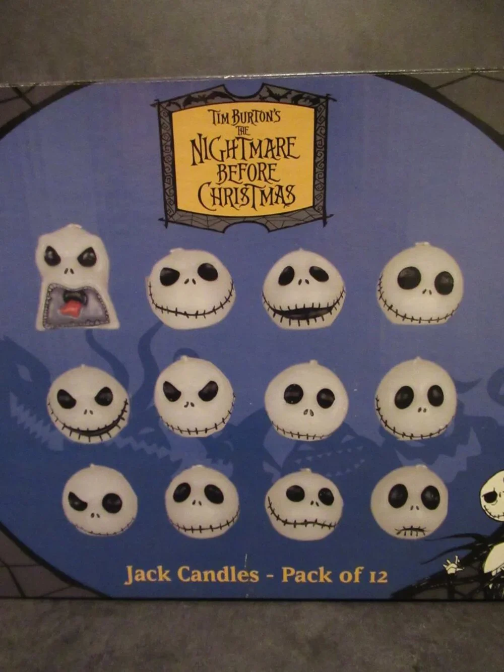 NIB VTG THE NIGHTMARE BEFORE CHRISTMAS JACK SKELLINGTON CANDLES Pack of 12