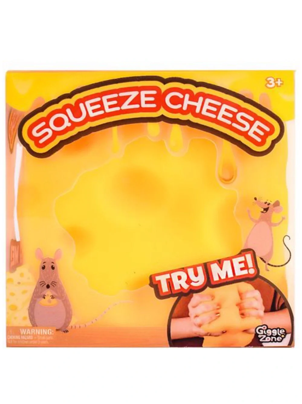 Sunny Days Viral Rare Squeeze Cheese Stress Sensor Squishy Toy - Yellow