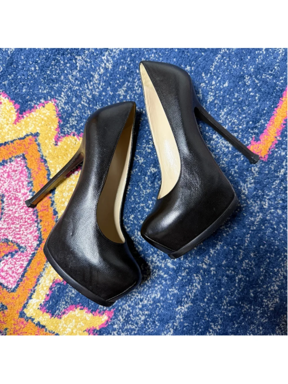 YSL Yves Saint Laurent Tribtoo Tribute Platform Pump Shoes Heels 39.5