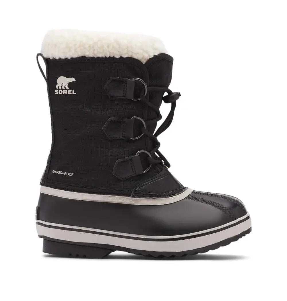 Sorel Kids Children's Black Yoot Pac Nylon Waterproof Winter Boots Youth Size 13