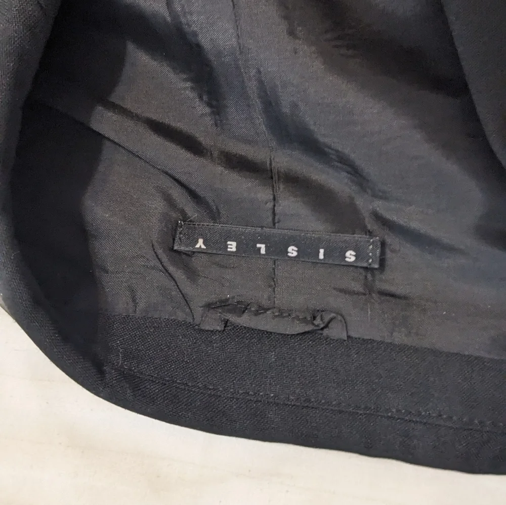 Sisley single breasted black suit jacket size 48
