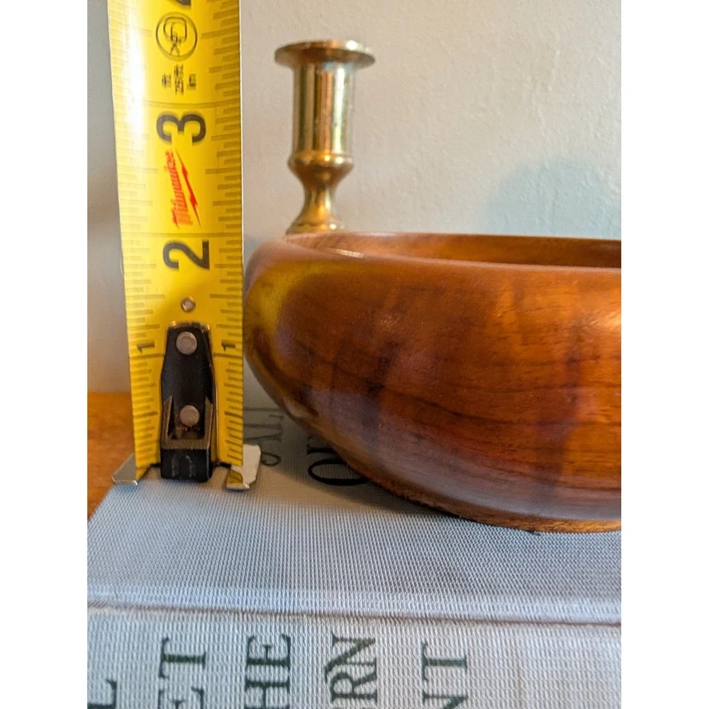 Vintage MCM Myrtlewood Wood Bowl Oregon Poem in Wood Duncan Crofters 5.5