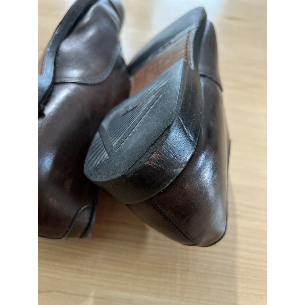 Allen Edmonds Clifton Brown Leather Oxford Shoes 5845 Mens Size 9.5 DAMAGED