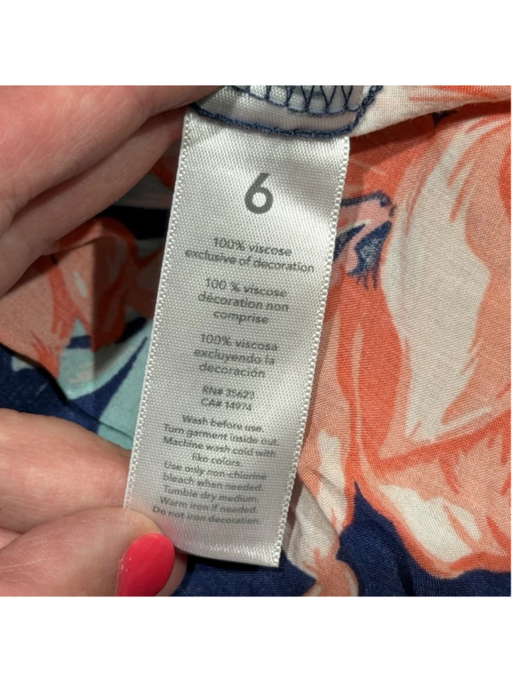 Carter’s Girls Tropical Floral Smocked Sleeveless Blouse Top Navy Blue Pink Sz 6
