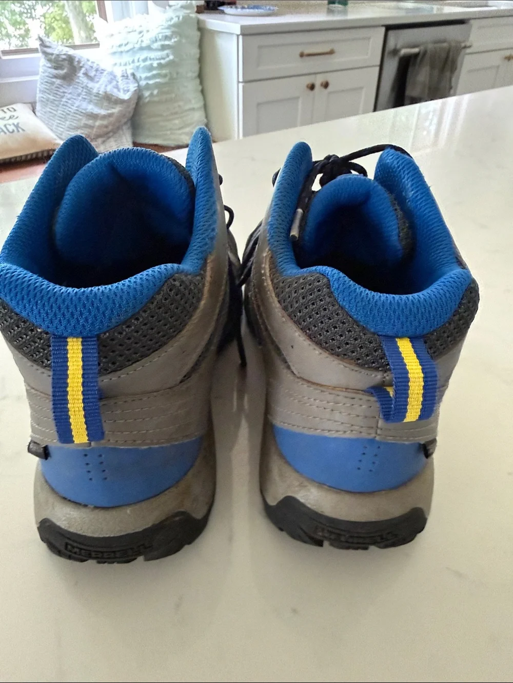 Merrell Kids Gray and Blue Outdoor Hiking Boots