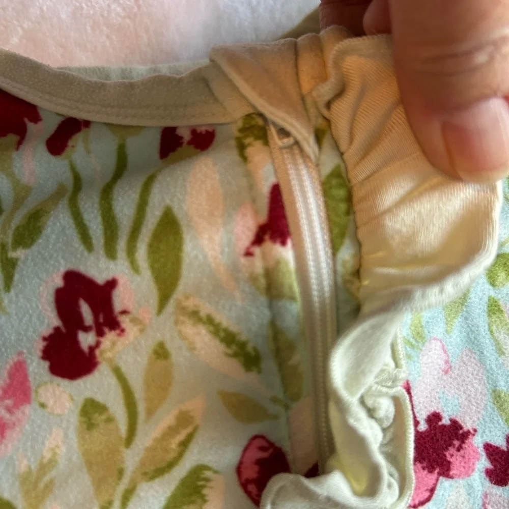 SweetHoney Floral Pajama Set with Ruffles