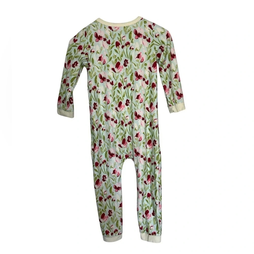 SweetHoney Floral Pajama Set with Ruffles
