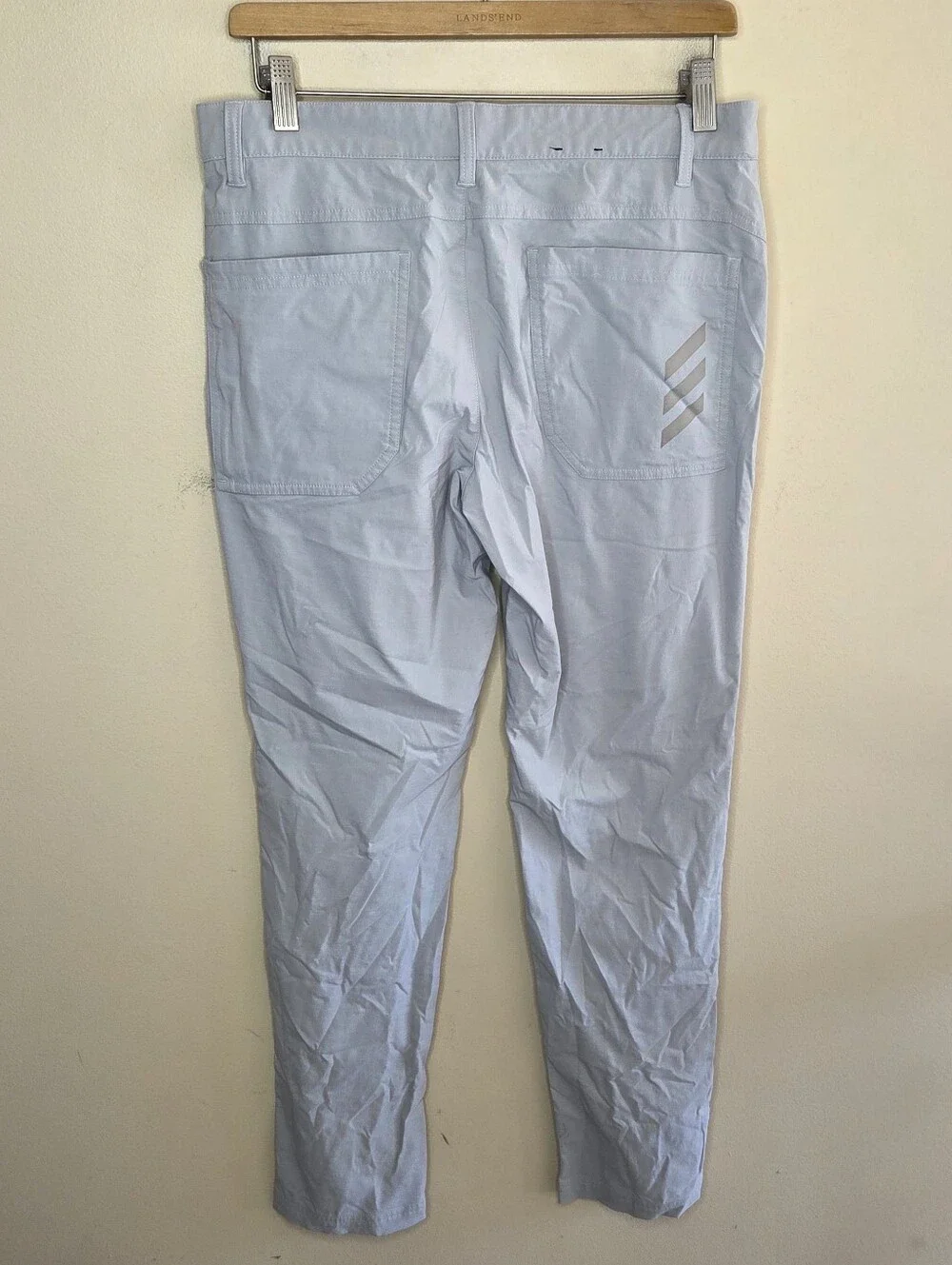 Adidas Adicross Light Gray Slim Straight Leg Pants Mens Size 30 Casual Golf