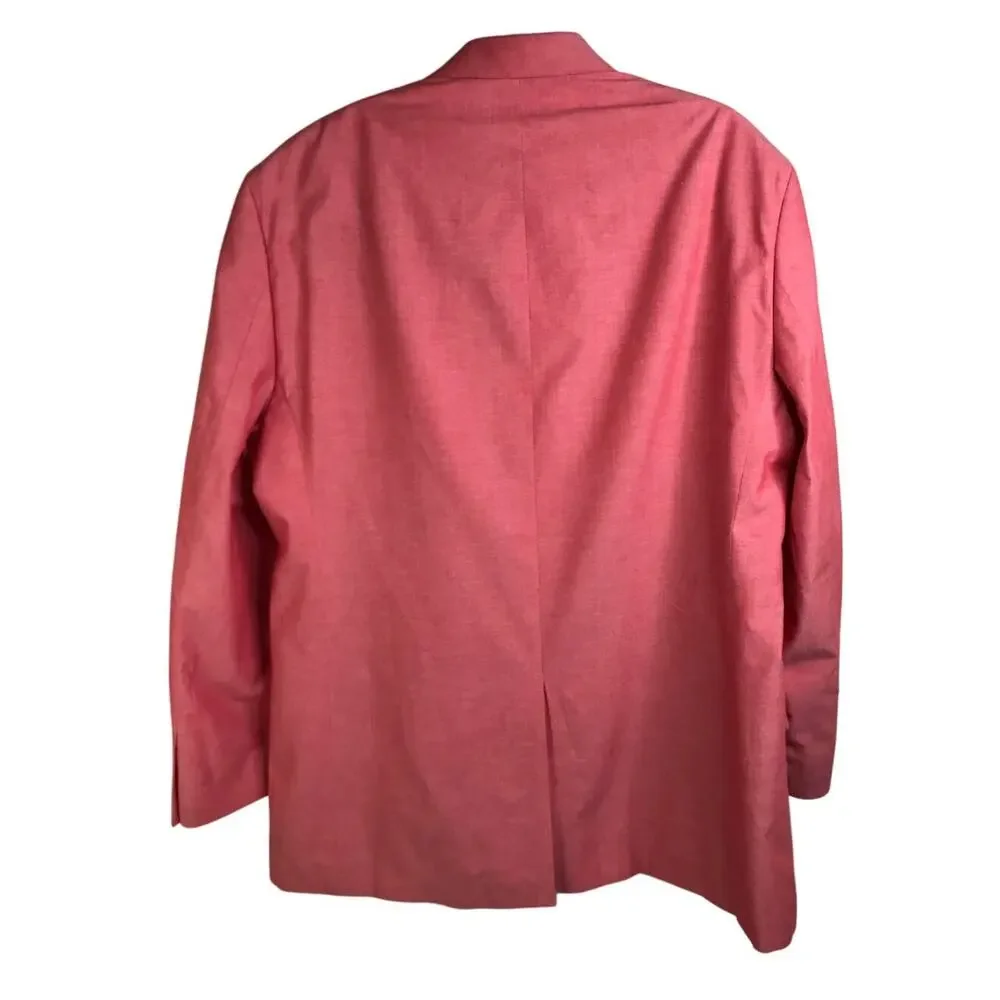 Croft & Barrow Sport Coat Jacket Blazer Mens 44R Red Classic Fit Country Club‎