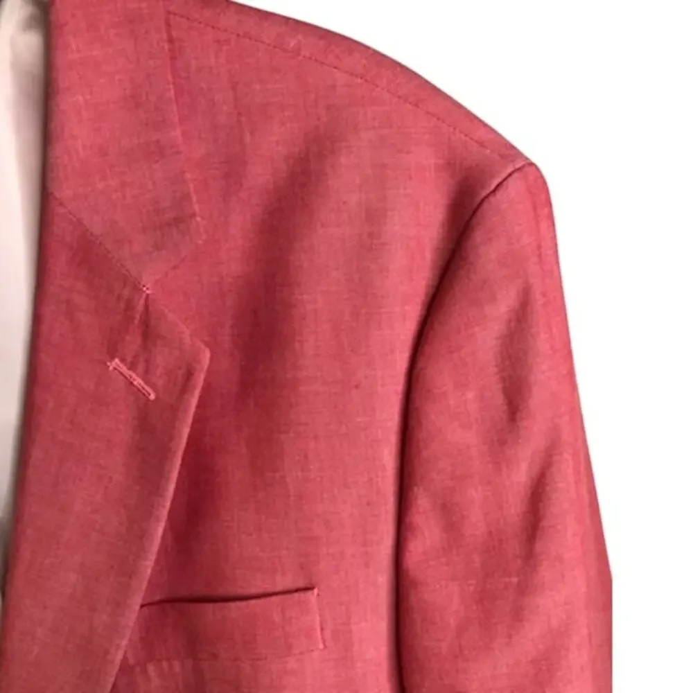 Croft & Barrow Sport Coat Jacket Blazer Mens 44R Red Classic Fit Country Club‎