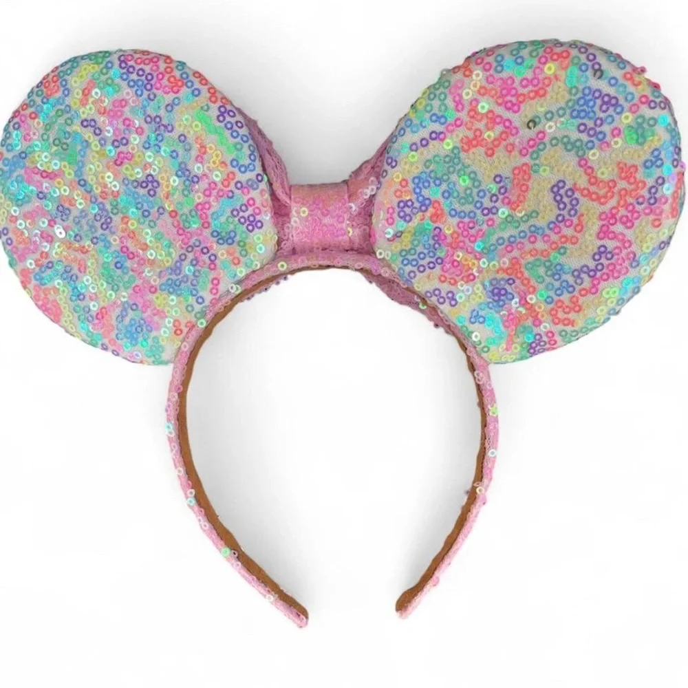 Disney Minnie Mouse multicoloured sequin ears Mickey ears