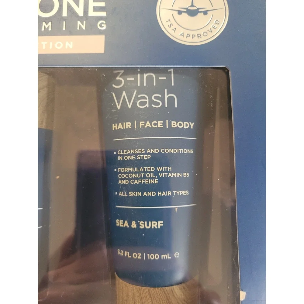 Blackstone Mens Sea & Surf Deluxe Trio Shave Gel Deodorant 3 In 1 Body Wash Set