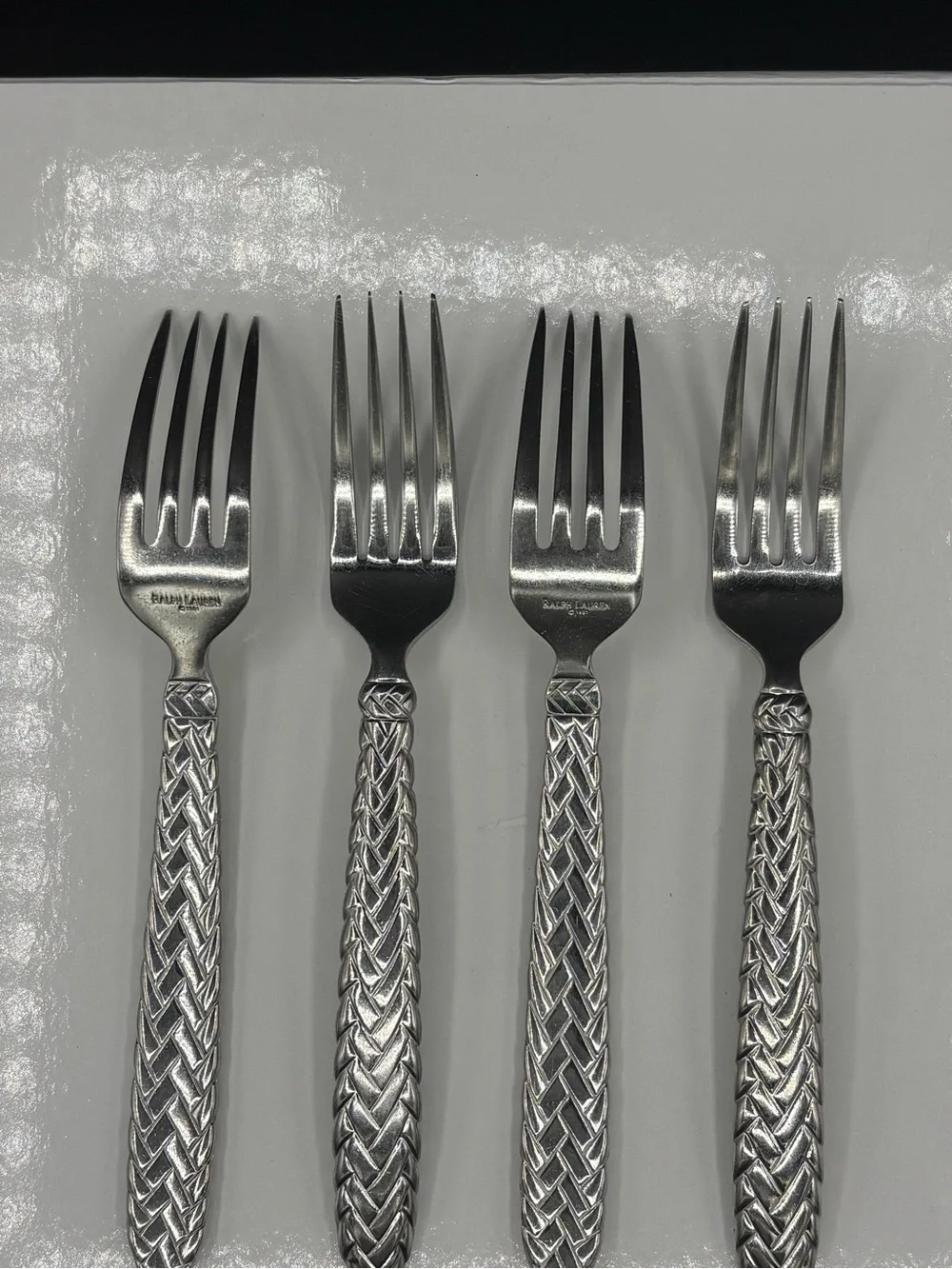 Ralph Lauren Equestrian Braid Stainless Silverware Flatware Fork