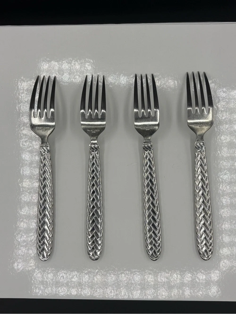 Ralph Lauren Equestrian Braid Stainless Silverware Flatware Fork