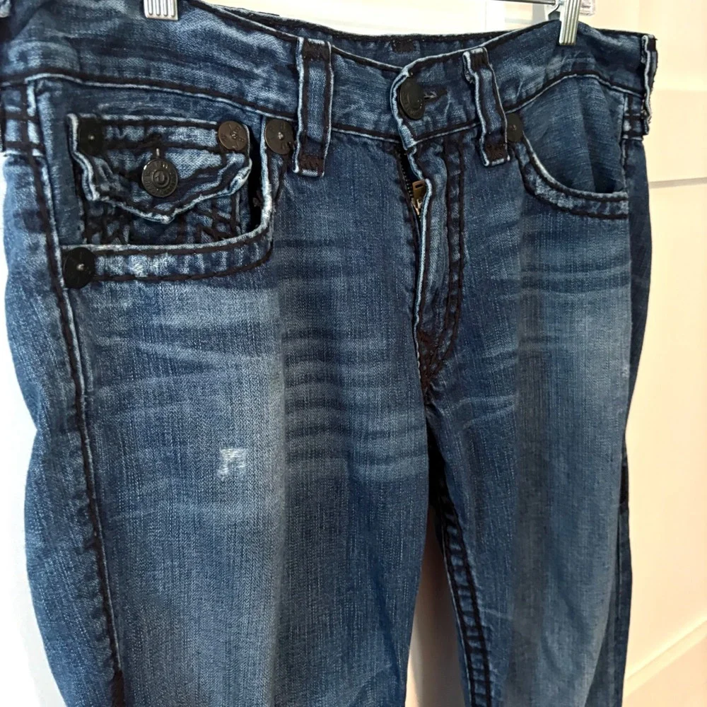 True Religion‎ Vintage Y2K Dark Wash Billy Super T Bootcut Jeans Size 36