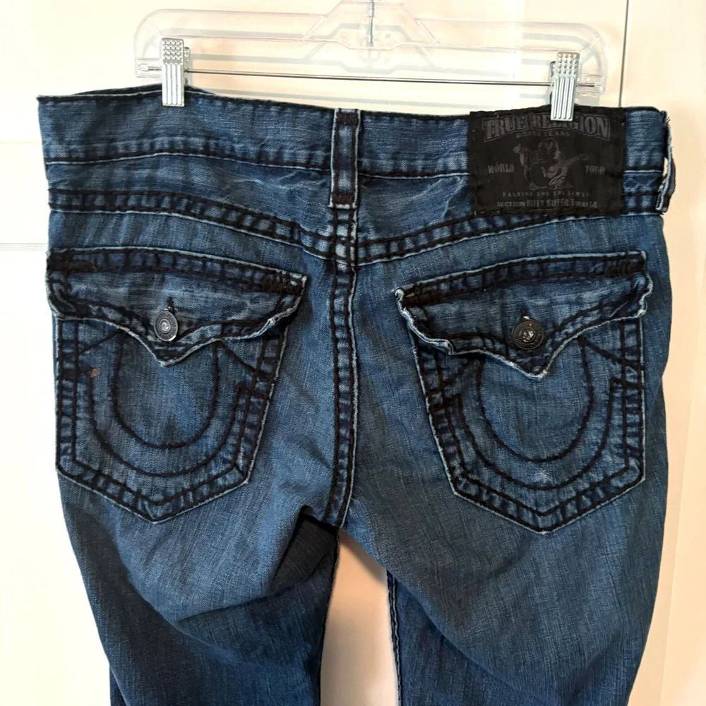 True Religion‎ Vintage Y2K Dark Wash Billy Super T Bootcut Jeans Size 36