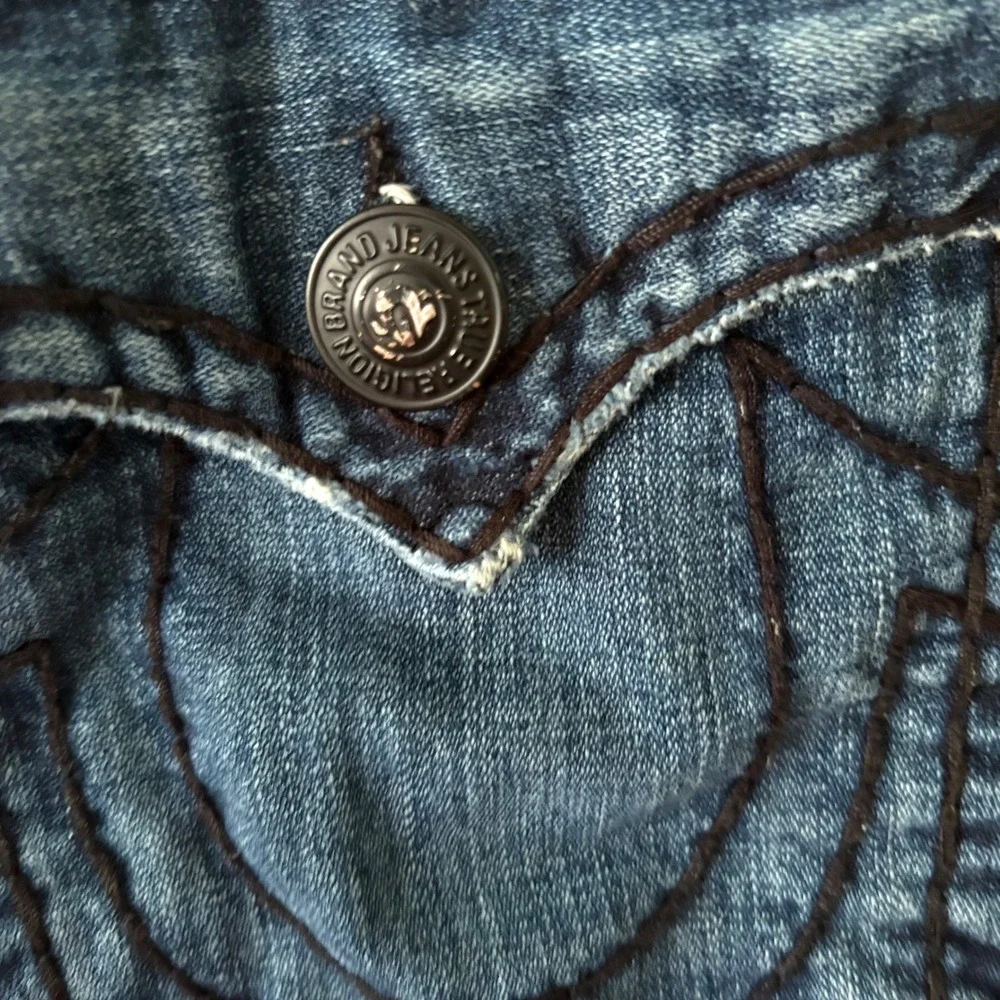 True Religion‎ Vintage Y2K Dark Wash Billy Super T Bootcut Jeans Size 36