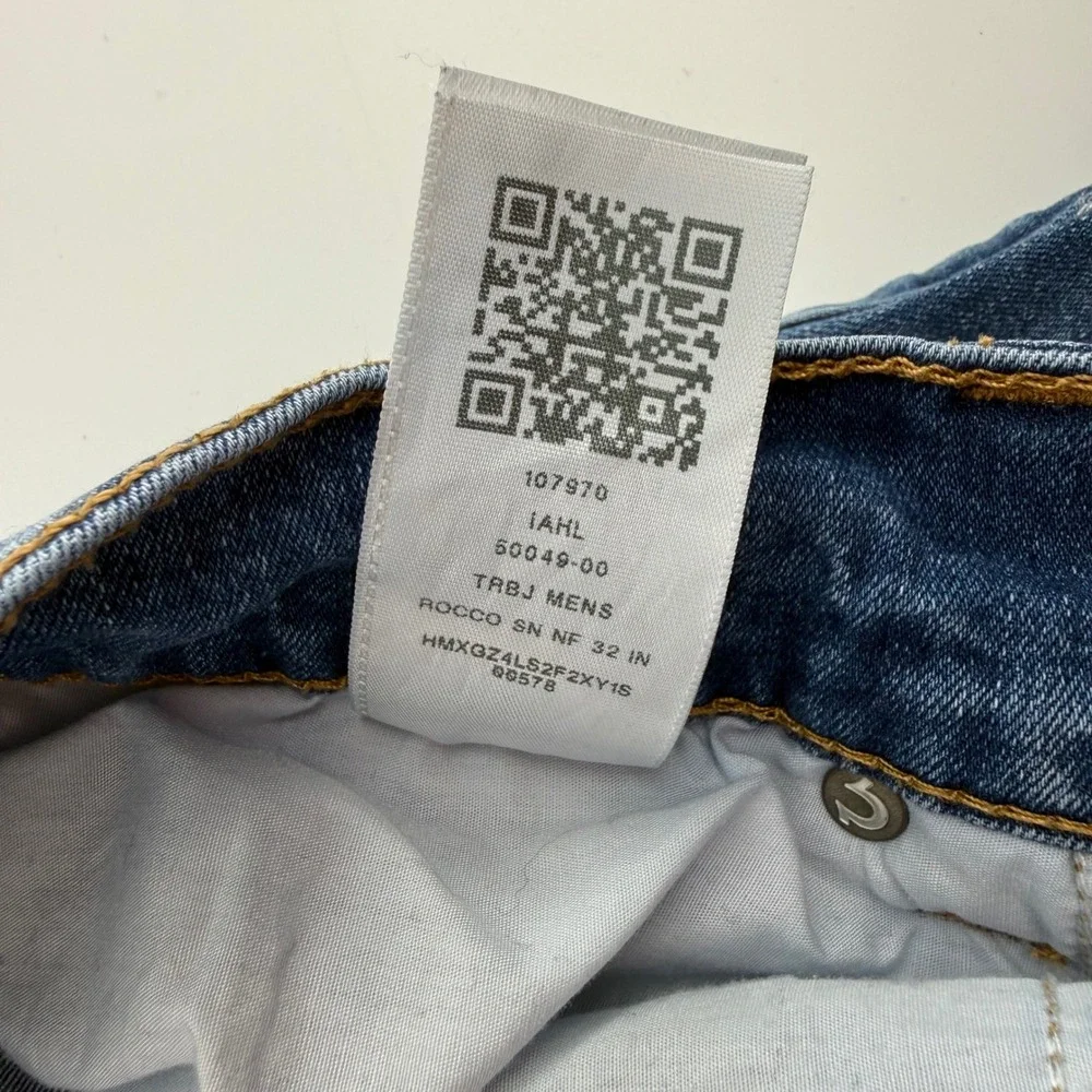 True Religion Rocco Skinny Jeans Mens 32 Blue Medium Wash Denim 50049-00