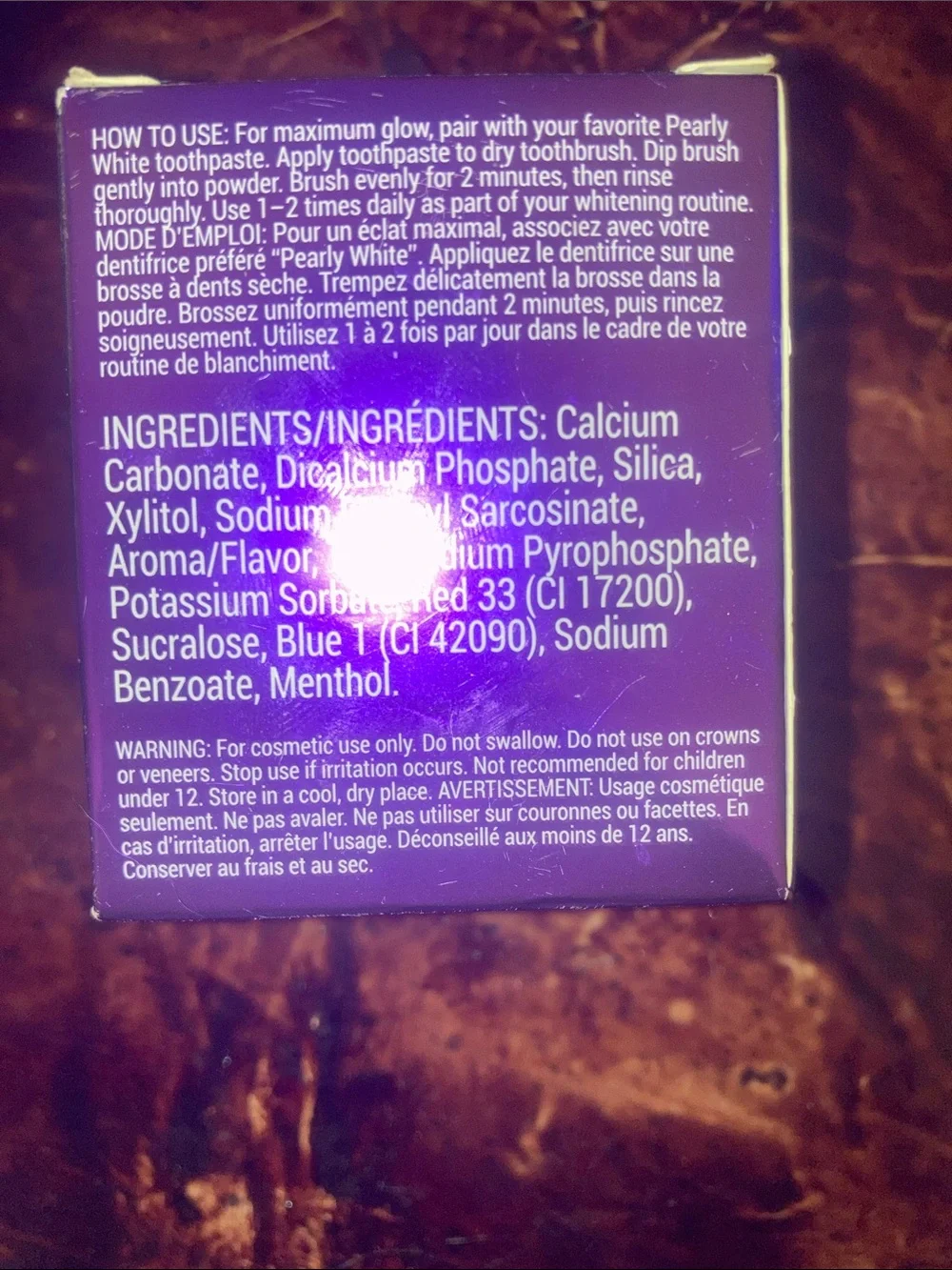 V34 Teeth Whitening Powder — Purple