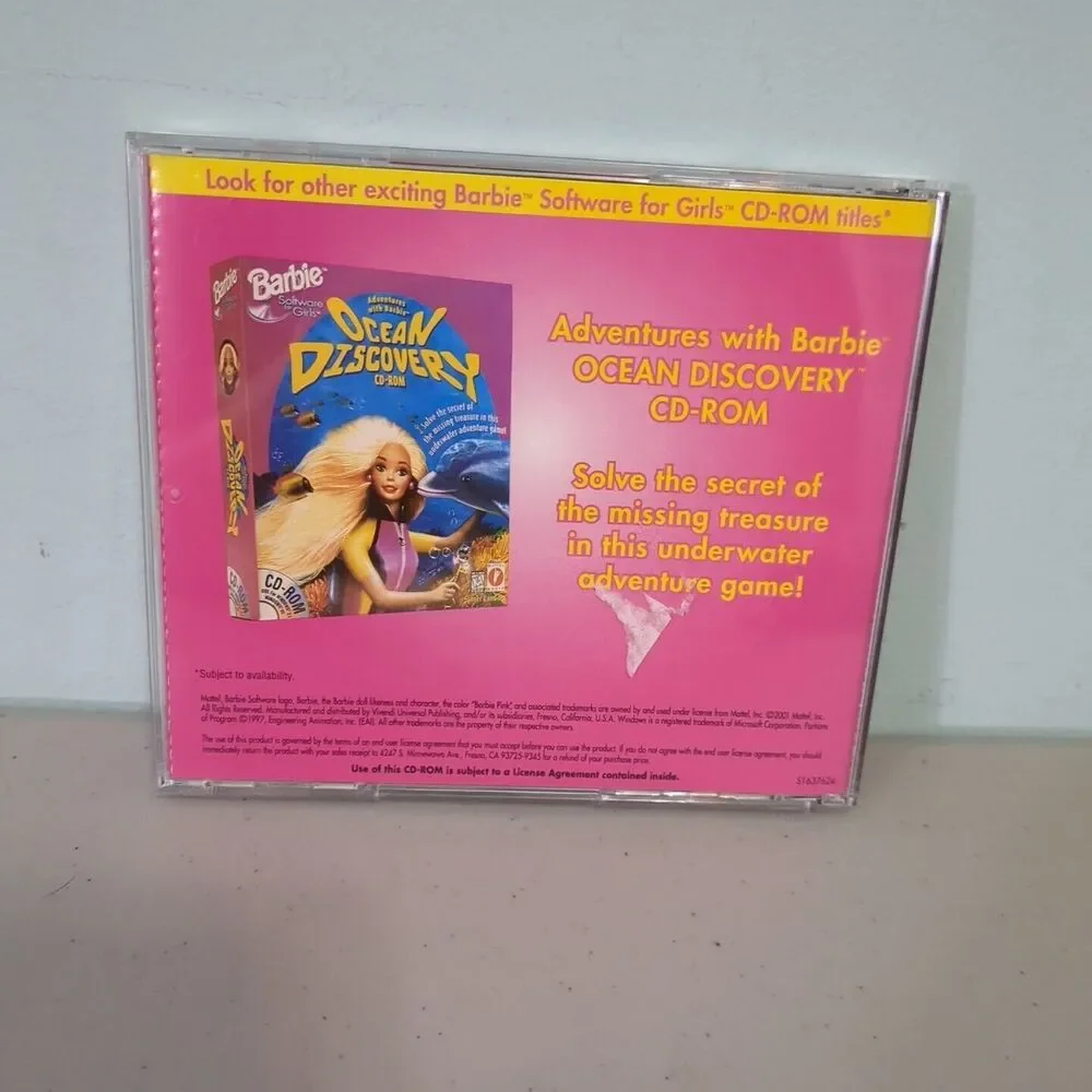 1997 MATTEL BARBIE MAGIC HAIR STYLER COMPUTER GAME CD-ROM WINDOWS 95