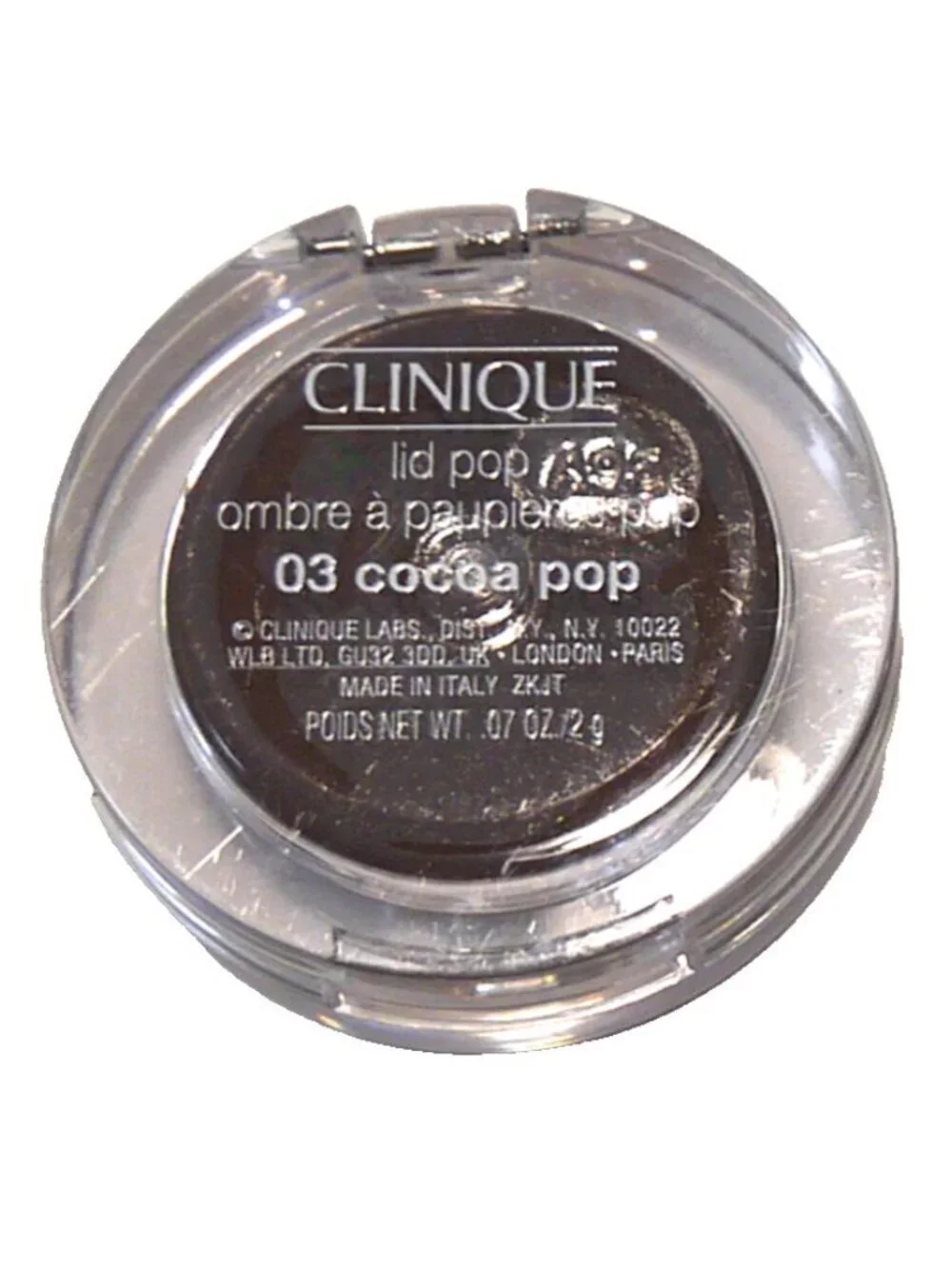 Clinique 03 Cocoa Pop .07 oz lid pod pressed brown eye shadow, New