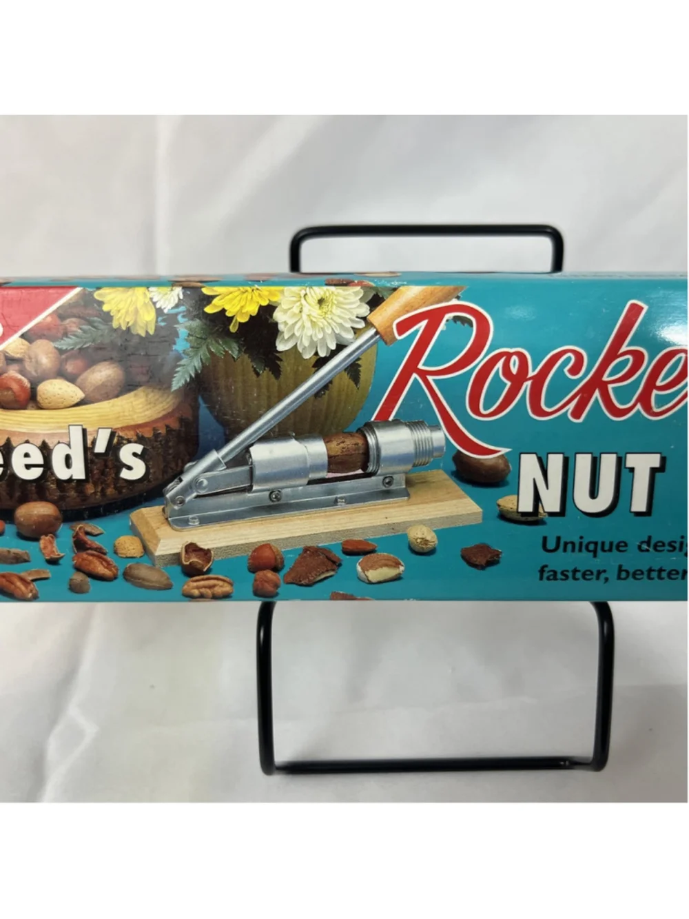 Reed's Model-816 Nut Cracker Steel Wood Silver Beige with Box Made in USA NEW