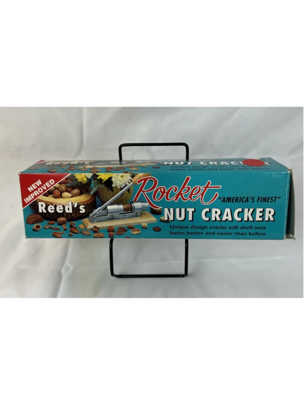 Reed's Model-816 Nut Cracker Steel Wood Silver Beige with Box Made in USA NEW
