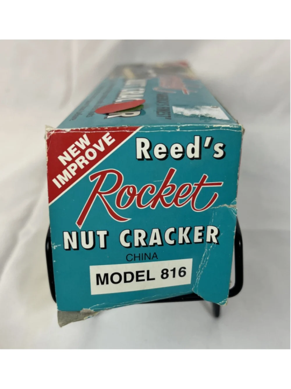 Reed's Model-816 Nut Cracker Steel Wood Silver Beige with Box Made in USA NEW