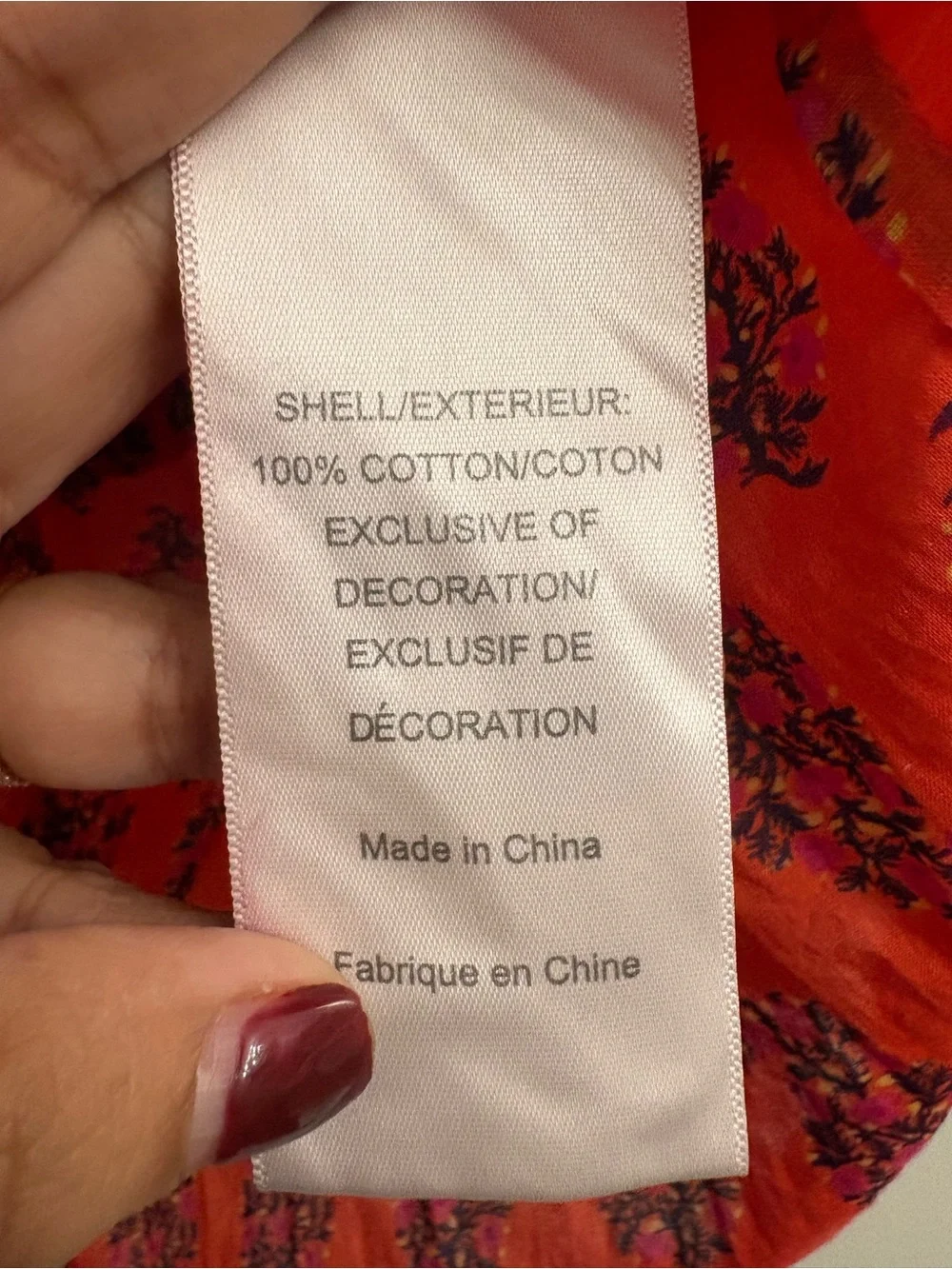 Tory Burch Bright Orange Floral Tie-Neck Blouse