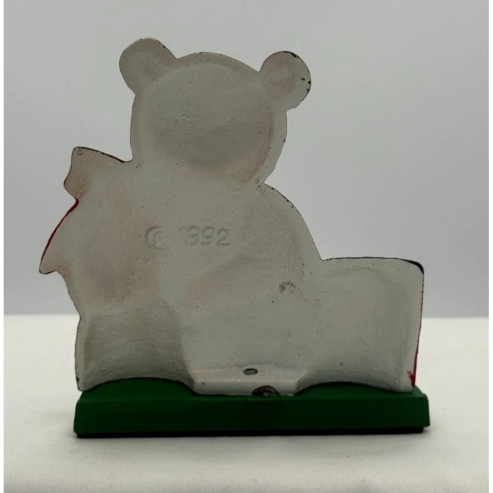 1992 Lillian Vernon Cast Iron Bear Stocking Holder 5