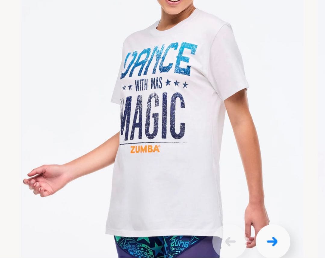 【New with tags】WEAR ZUMBA ZUMBA RHYTHM Crew Neck T-shirt XS