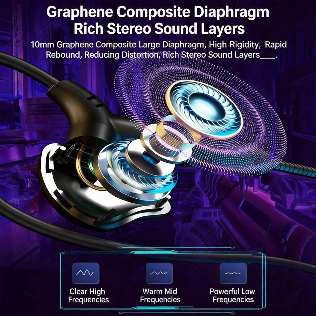 【Full Set】3.5mm Hi-Fi Gaming Headset with Microphone and Noise-Cancelling Earplugs