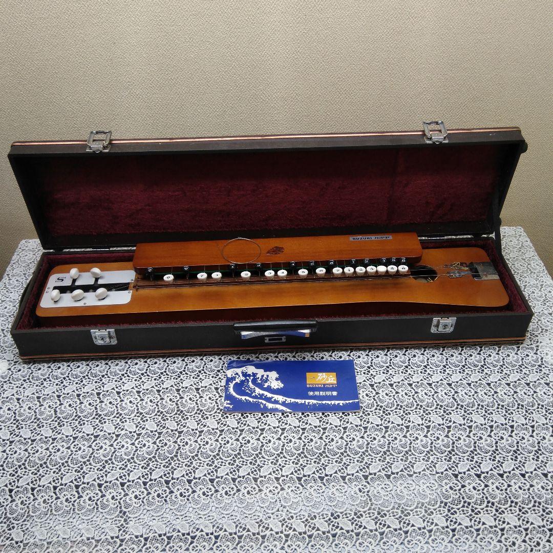 SUZUKI Taishōkotō with Luxurious Case, Wooden Taishōkotō, 5 Strings