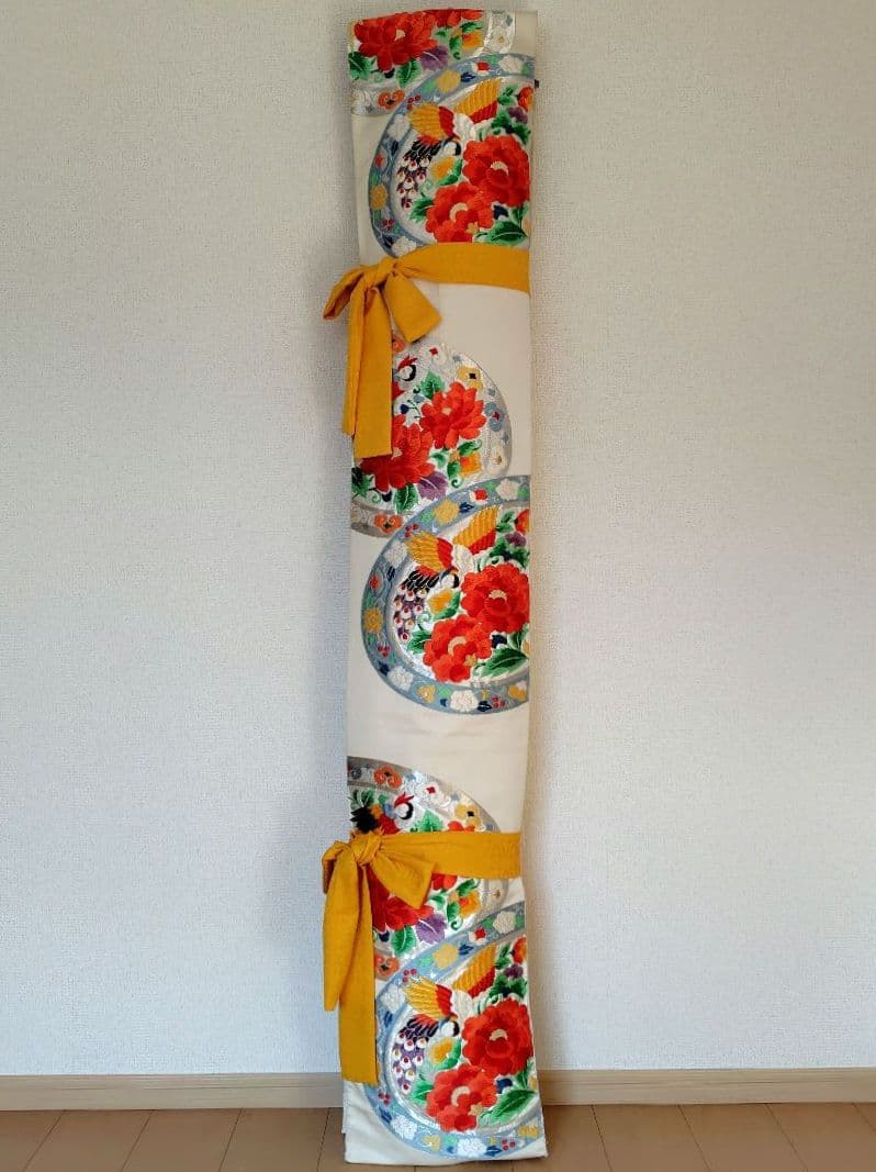 Koto Cover [Hō] Kimono Obi Yutan (Oil Sheet) Handmade Japanese Musical Instrument Pure Silk Fukuro Obi Ikuta-ryū Yamada-ryū