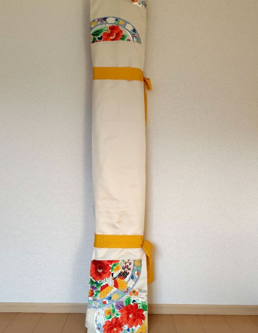 Koto Cover [Hō] Kimono Obi Yutan (Oil Sheet) Handmade Japanese Musical Instrument Pure Silk Fukuro Obi Ikuta-ryū Yamada-ryū
