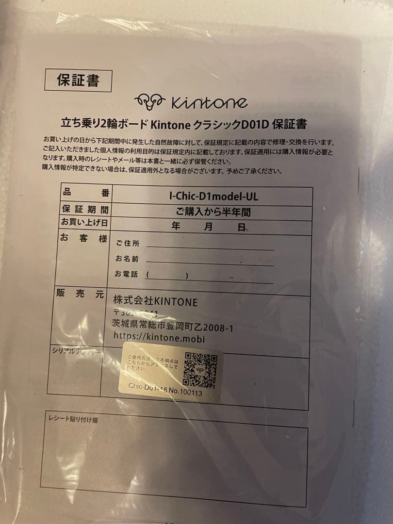 Kintone Classic DO1D Segway - Black - New