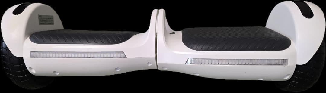 White Electric Skateboard with LED Lights