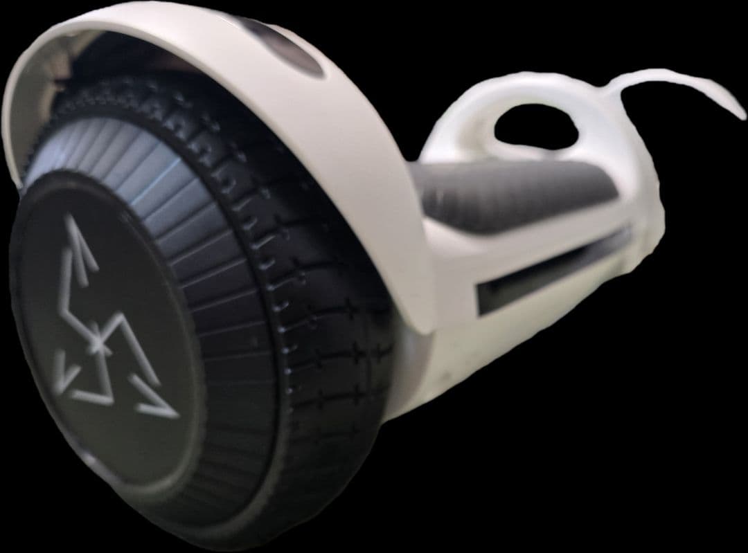 White Electric Skateboard with LED Lights