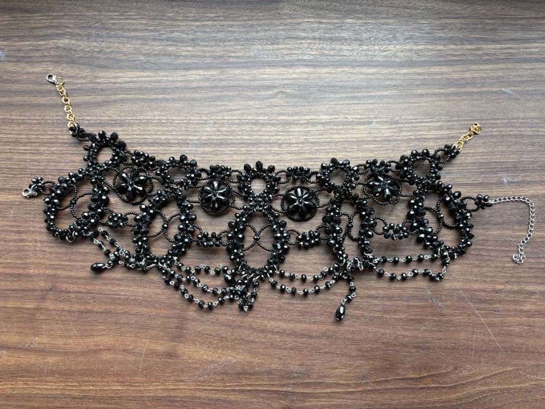 04/25 Last Price Reduction Before Delisting: Fetish Luxury Black Beaded Choker