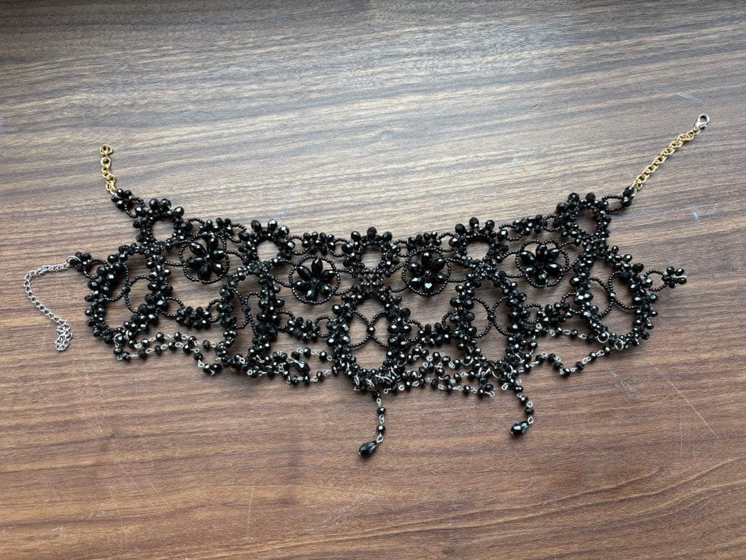 04/25 Last Price Reduction Before Delisting: Fetish Luxury Black Beaded Choker
